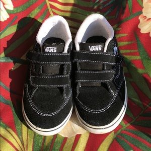 Size 10 toddler Vans Black Velcro sneakers